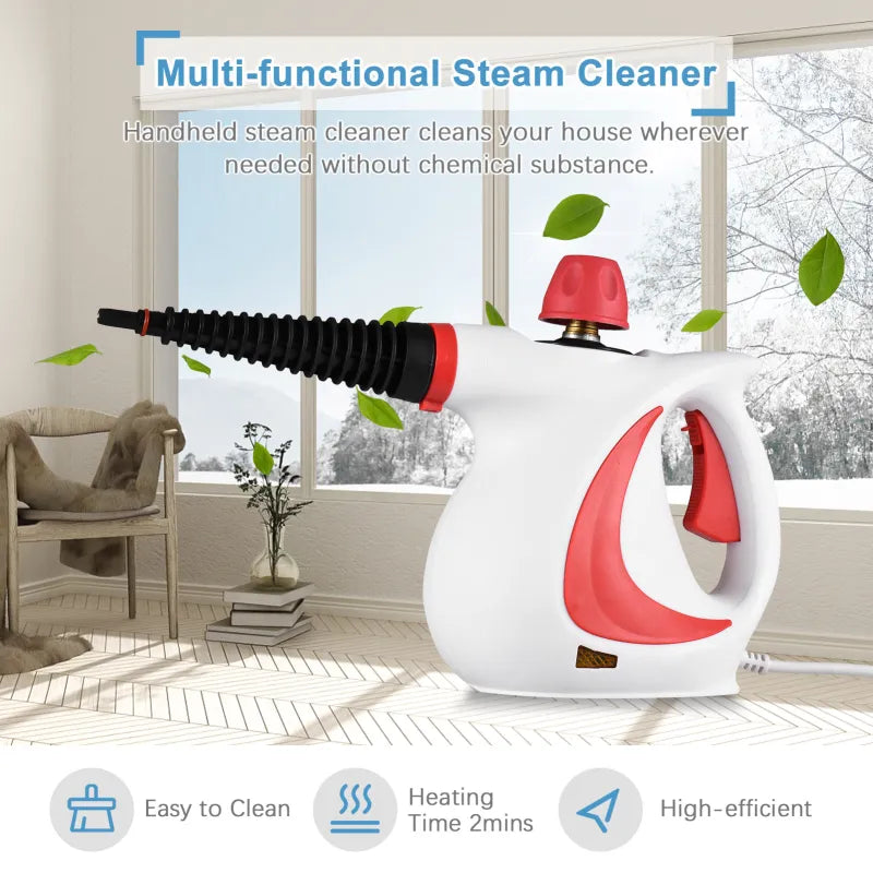 Handheld Multi-Surface Steam Cleaner with 9 PCs Accessories