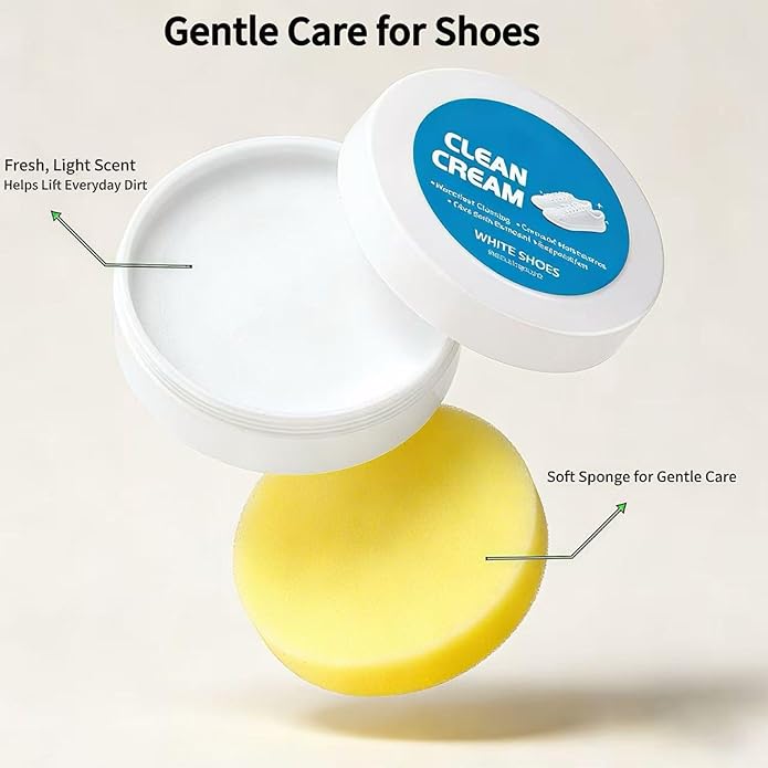 White Shoe Cleaning Cream + FREE Sponge