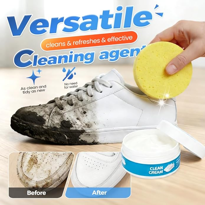 White Shoe Cleaning Cream + FREE Sponge