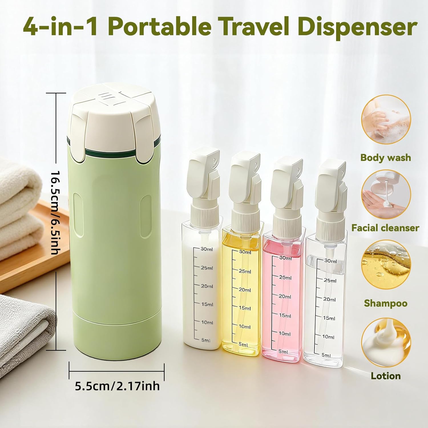 4 in 1 Travel Dispenser