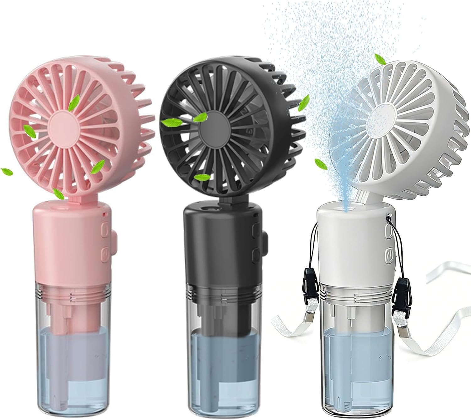 Portable Handheld Spray Fan 4-Speed Water Spray Mist Fan Summer Cooling Artifact USB Charging Summer Supplies Outdoor Mini Fan