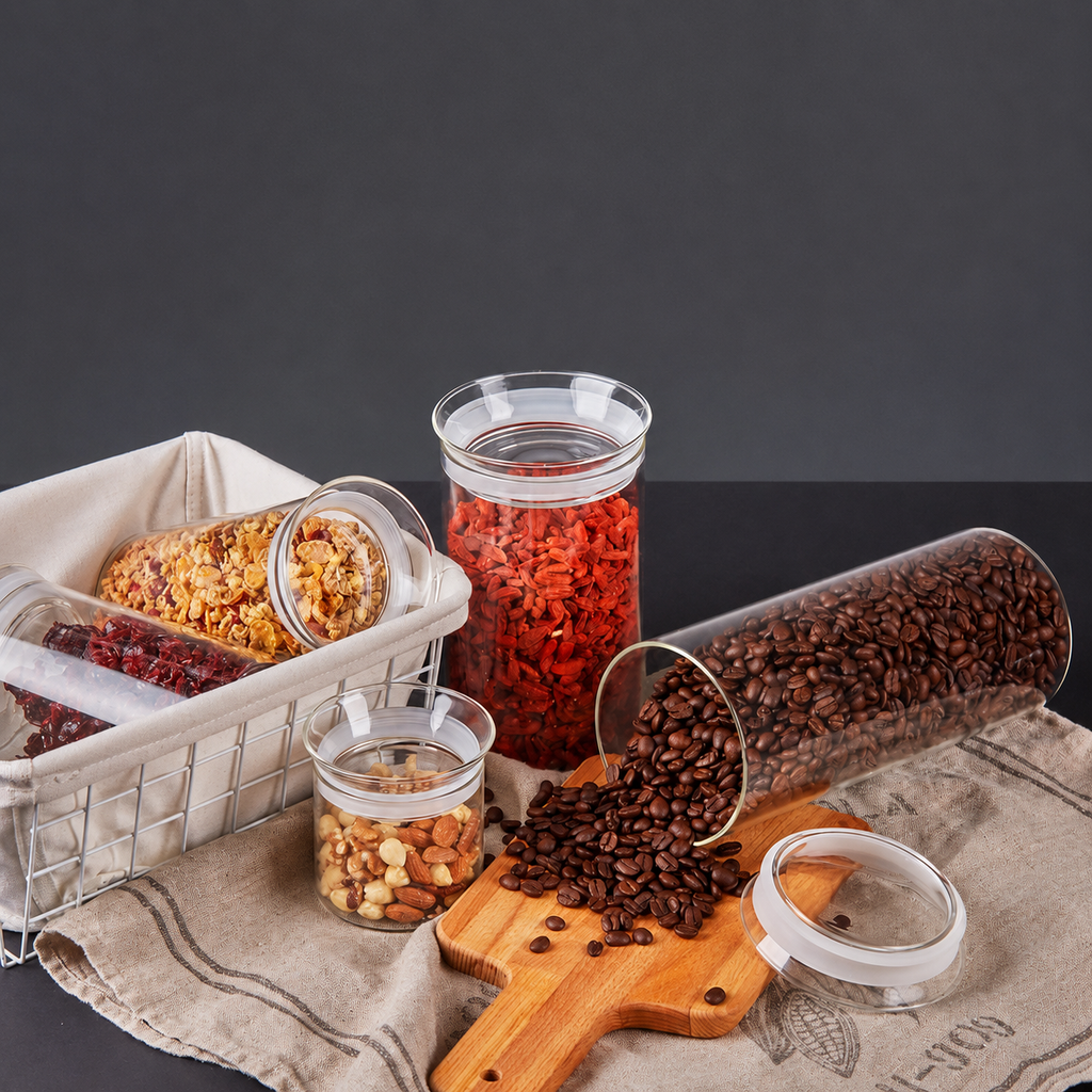 Glass Jars with Sealed Lids