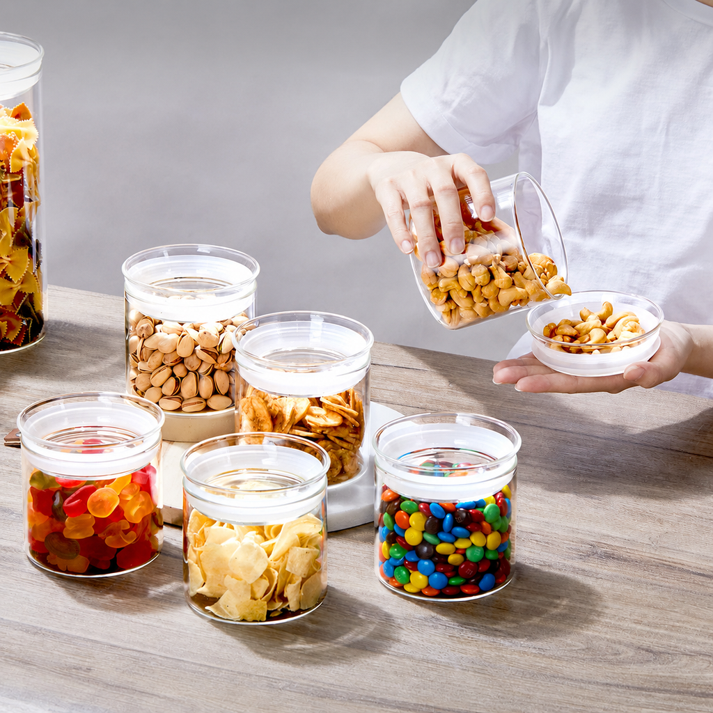 Glass Jars with Sealed Lids