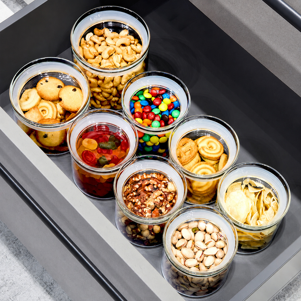 Glass Jars with Sealed Lids