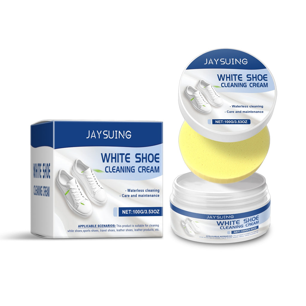 White Shoe Cleaning Cream + FREE Sponge